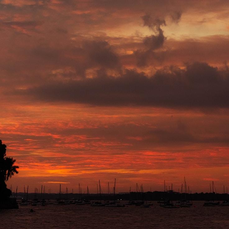 Evening festivity at sea